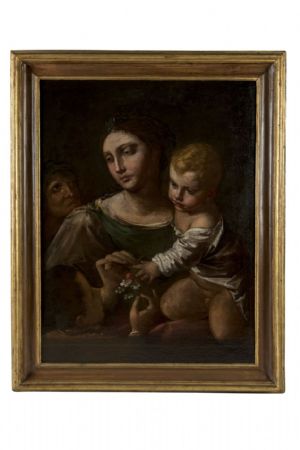 多纳托·克里蒂（克雷莫纳，1671-波洛尼亚，1749年）《圣母子与圣基奥万尼诺》
    